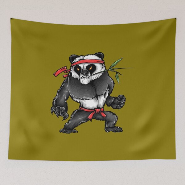Item preview, Eastern mythological warrior panda bear designed and sold by Joncasmiart.