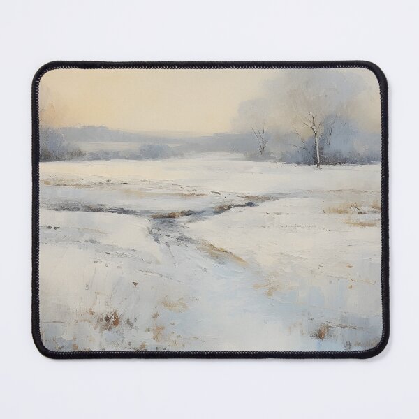 Item preview, Vintage Winter Painting, Snowy Winter Landscape Wall Art, Vintage Christmas Art, Nordic Farmhouse Print, Winter Scene Wall Art designed and sold by SavageVision.