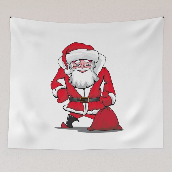 Item preview, Jolly Santa Claus Delivering Gifts - Merry Christmas Vector Art designed and sold by lojadpop.