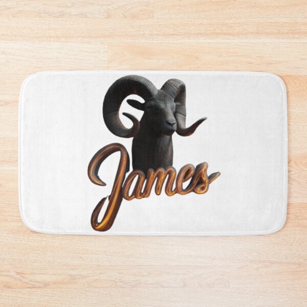Item preview, James Aries Zodiac Sign – Fiery Ram Personalized Name Design designed and sold by AlexLineArt.