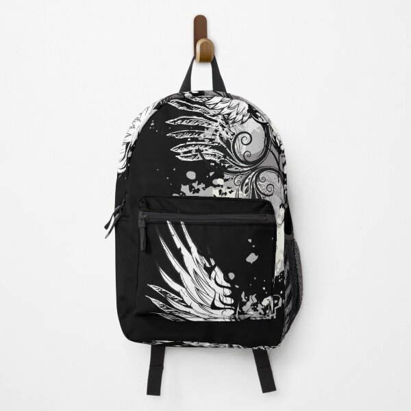 Item preview, Winged Skull Gothic Black and White Grunge Watercolor Style designed and sold by Heleniya.