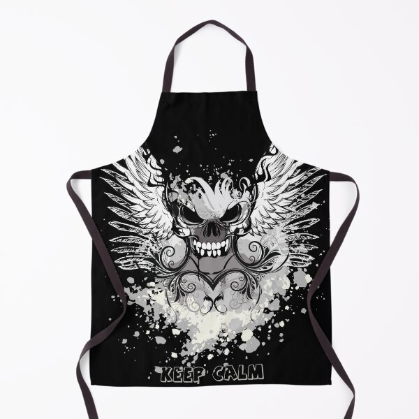 Item preview, Winged Skull Gothic Black and White Grunge Watercolor Style designed and sold by Heleniya.