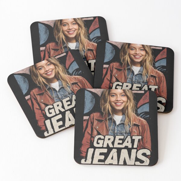 Item preview, Sydney Sweeney Great Jeans Flirty Smile Celebrity Meme T-Shirt designed and sold by Senpaiwaves.