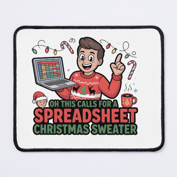 Item preview, Oh This Calls for a Spreadsheet Christmas Sweater designed and sold by Naitsebas.