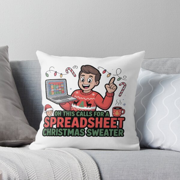 Item preview, Oh This Calls for a Spreadsheet Christmas Sweater designed and sold by Naitsebas.