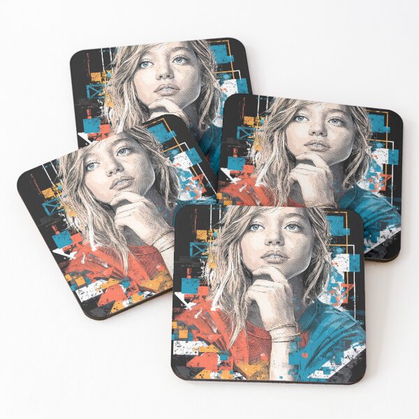 Item preview, Sydney Sweeney colorful Graphic beautiful design designed and sold by Senpaiwaves.