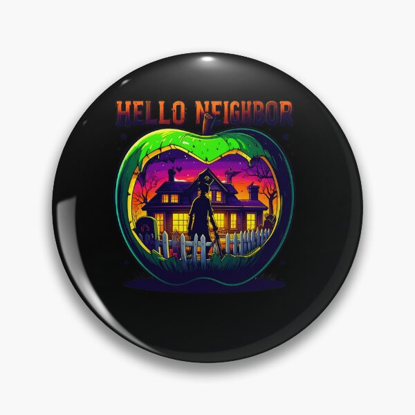 Item preview, Spooky Neighbor's Apple House | Hello Neighbor Fan Art Print designed and sold by Alicjareign.