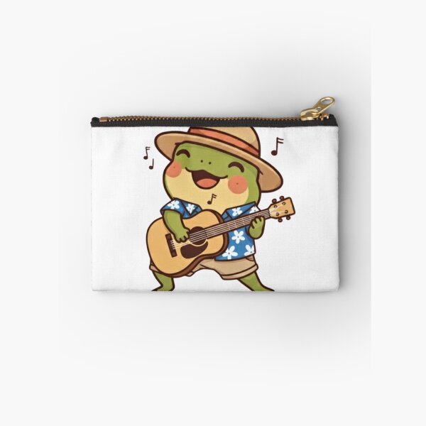 Item preview,  Cute Frog Playing Guitar – Kawaii Vacation Frog in Hawaiian Shirt | Perfect Gift for Music and Frog Lovers designed and sold by Barcoshos.