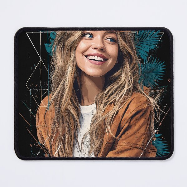 Item preview, Sydney Sweeney Great Jeans Flirty Smile Celebrity Meme T-Shirt designed and sold by Senpaiwaves.