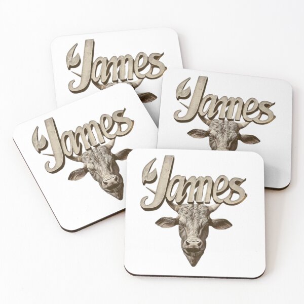Item preview, James Taurus Zodiac Sign – Earthy Bull Personalized Name Art designed and sold by AlexLineArt.