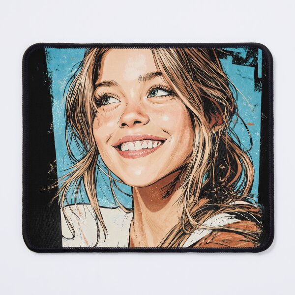 Item preview, Sydney Sweeney Great Jeans Flirty Smile Celebrity Print Design designed and sold by Senpaiwaves.