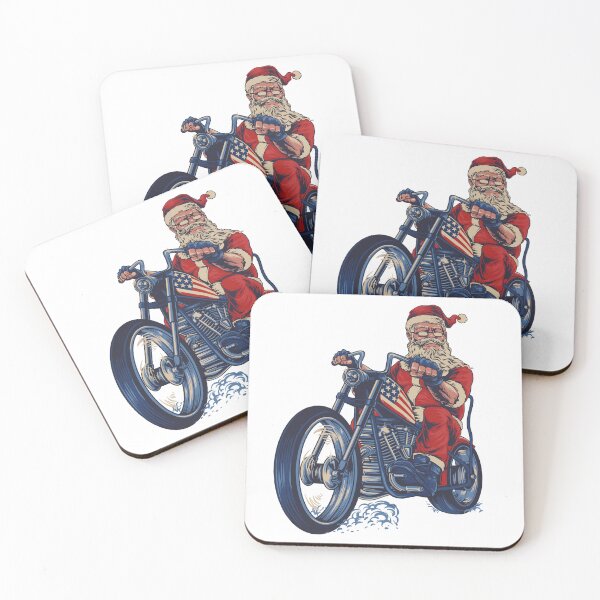 Item preview, Biker Santa Riding Chopper Motorcycle - Merry Christmas designed and sold by lojadpop.