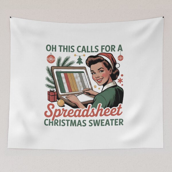 Item preview, Oh This Calls for a Spreadsheet Christmas Sweater designed and sold by Naitsebas.