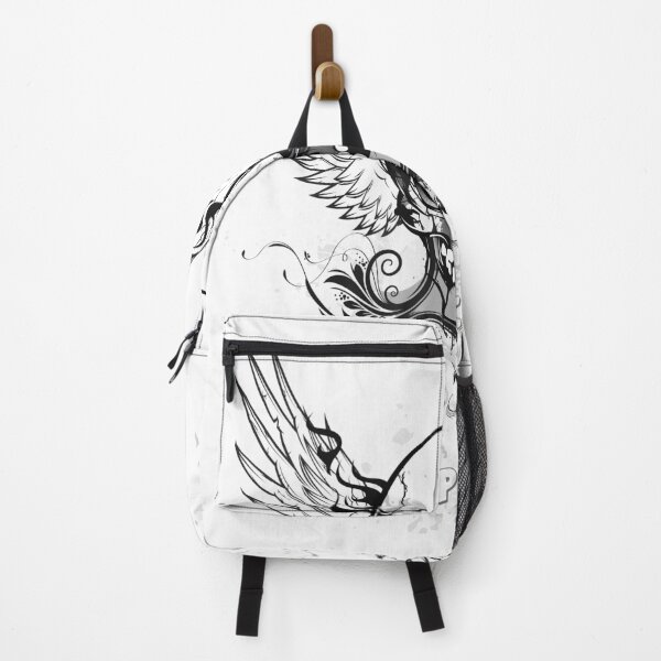 Item preview, Keep Calm Winged Skull - Gothic Tattoo Art Black White designed and sold by Heleniya.