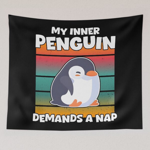 Item preview, My Inner Penguin Demands a Nap Cute Sleeping Bird designed and sold by at85productions.