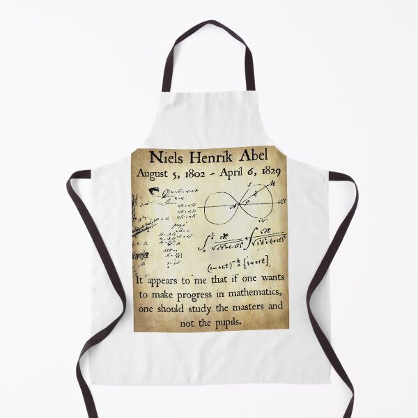 Item preview, Nerdy Vintage Niels Henrik Abel It Appears to Me that if One Wants to Make Progress Math Science Teacher Black Text Parchment designed and sold by MathWare MathClips.