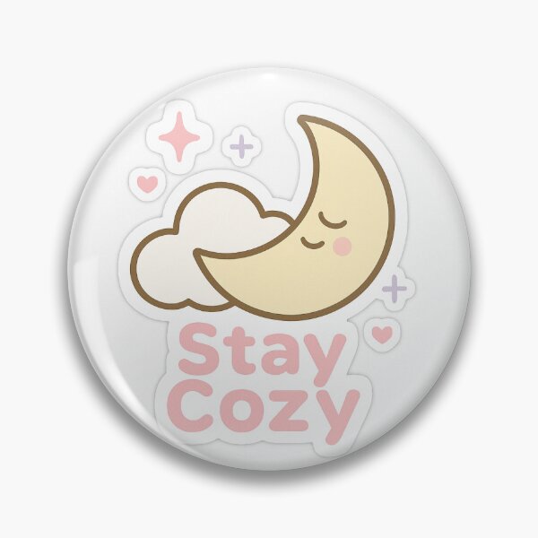 Item preview, Stay Cozy Moon Sticker – Kawaii Pastel Cloud Aesthetic designed and sold by PinkPxl.