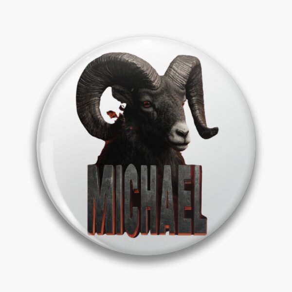 Item preview, Michael Aries Zodiac Sign – Fiery Ram Name Art Design designed and sold by AlexLineArt.