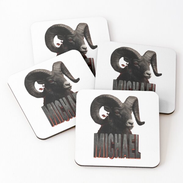Item preview, Michael Aries Zodiac Sign – Fiery Ram Name Art Design designed and sold by AlexLineArt.
