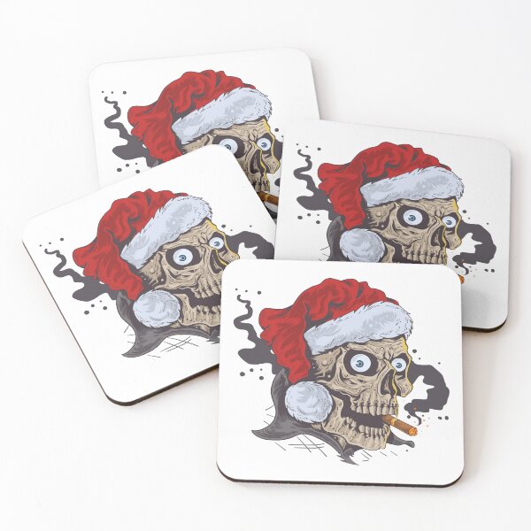 Item preview, Edgy Christmas Skull Santa Head Smoking Cigar - Merry Christmas designed and sold by lojadpop.
