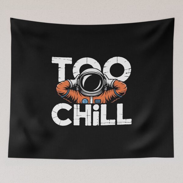Item preview, Too Chill Astronaut | Retro Space Explorer Art | Cool Cosmic Vibes Illustration for Space Lovers designed and sold by BrainBubbleArt.
