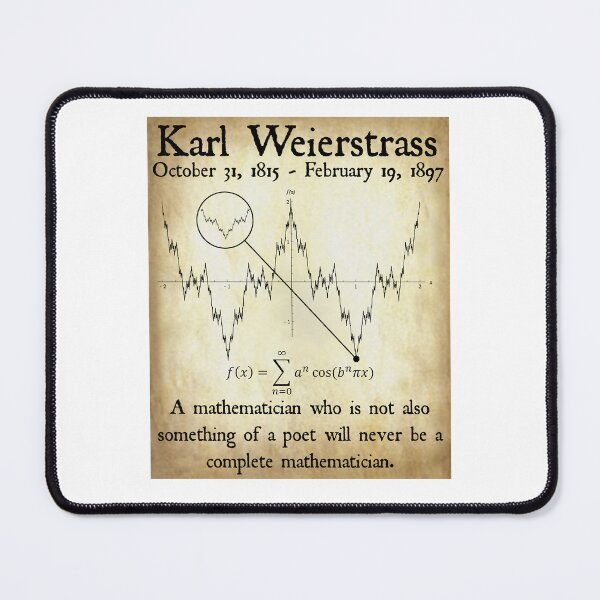 Item preview, Nerdy Vintage Karl Weierstrass A Mathematician Who is Not Also Something of a Poet Math Science Teacher Black Text Parchment designed and sold by MathWare MathClips.