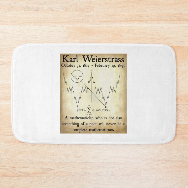 Item preview, Nerdy Vintage Karl Weierstrass A Mathematician Who is Not Also Something of a Poet Math Science Teacher Black Text Parchment designed and sold by MathWare MathClips.