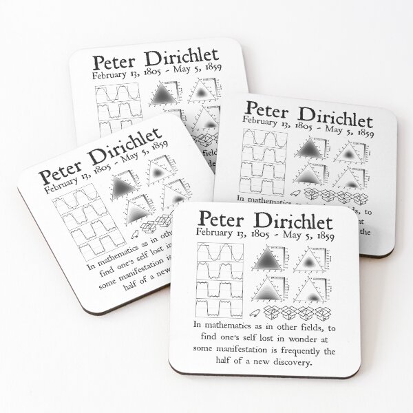 Item preview, Nerdy Vintage Peter Dirichlet In Mathematics Find One's Self Lost in Wonder Math Science Teacher Black Text designed and sold by MathWare MathClips.