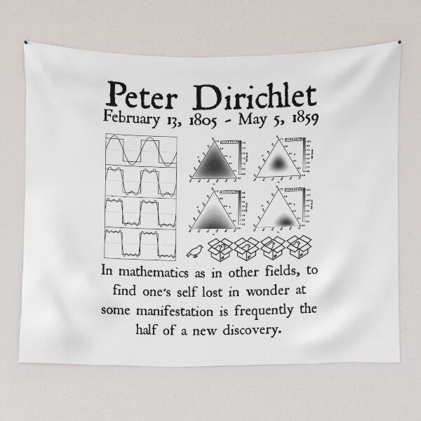 Item preview, Nerdy Vintage Peter Dirichlet In Mathematics Find One's Self Lost in Wonder Math Science Teacher Black Text designed and sold by MathWare MathClips.