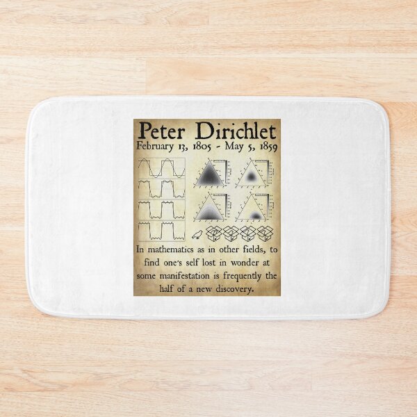 Item preview, Nerdy Vintage Peter Dirichlet In Mathematics Find One's Self Lost in Wonder Math Science Teacher Black Text Parchment designed and sold by MathWare MathClips.