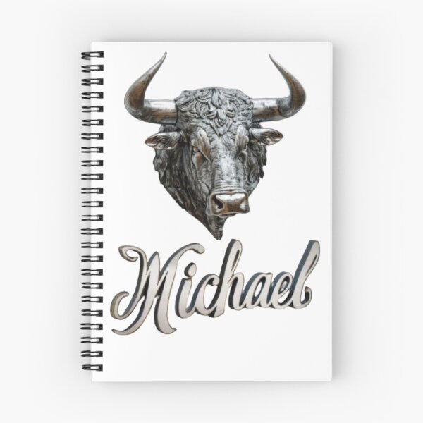 Item preview, Michael Taurus Zodiac Sign – Strong Bull Personalized Name Art designed and sold by AlexLineArt.