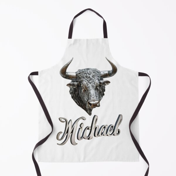 Item preview, Michael Taurus Zodiac Sign – Strong Bull Personalized Name Art designed and sold by AlexLineArt.