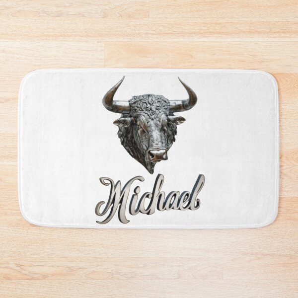 Item preview, Michael Taurus Zodiac Sign – Strong Bull Personalized Name Art designed and sold by AlexLineArt.