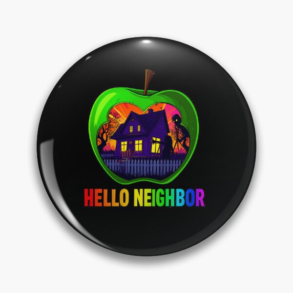 Item preview, Spooky Neighbor's Apple House | Hello Neighbor Fan Art Print designed and sold by Alicjareign.