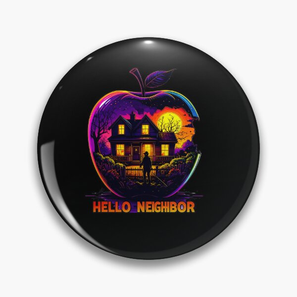 Item preview, Spooky Neighbor's Apple House | Hello Neighbor Fan Art Print designed and sold by Alicjareign.