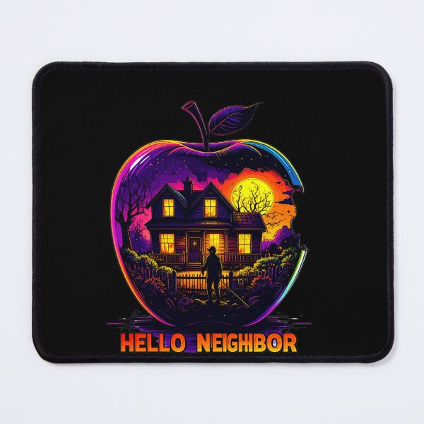 Item preview, Spooky Neighbor's Apple House | Hello Neighbor Fan Art Print designed and sold by Alicjareign.