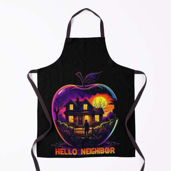 Item preview, Spooky Neighbor's Apple House | Hello Neighbor Fan Art Print designed and sold by Alicjareign.