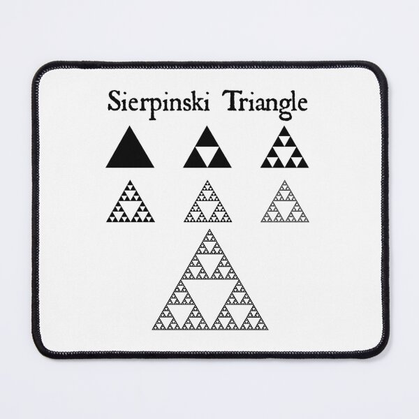 Item preview, Nerdy Vintage Sierpinski Triangle Iterations Fractal Math Science Teacher Black Text designed and sold by MathWare MathClips.