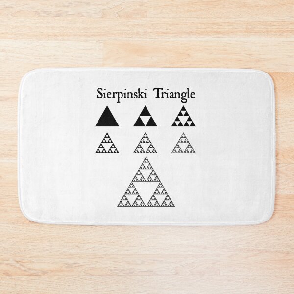 Item preview, Nerdy Vintage Sierpinski Triangle Iterations Fractal Math Science Teacher Black Text designed and sold by MathWare MathClips.