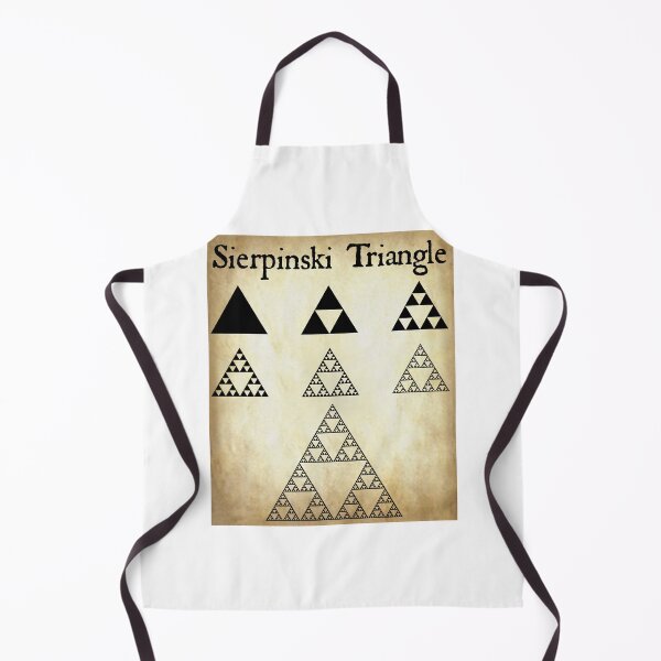 Item preview, Nerdy Vintage Sierpinski Triangle Iterations Fractal Math Science Teacher Black Text Parchment designed and sold by MathWare MathClips.