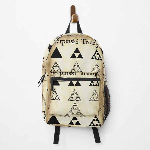 Item preview, Nerdy Vintage Sierpinski Triangle Iterations Fractal Math Science Teacher Black Text Parchment designed and sold by MathWare MathClips.