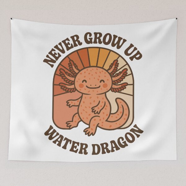 Item preview, Cute Retro Axolotl Water Dragon – Never Grow Up Design designed and sold by WildlifeInc.
