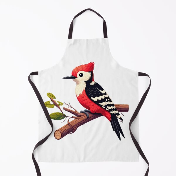 Item preview, A colorful woodpecker perches on a branch surrounded by leaves and acorns designed and sold by homydesign.
