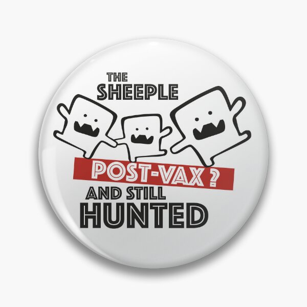 Item preview, The Sheeple – Post-Vax? And Still Hunted! | Funny Ghost Satire Design designed and sold by RetroChill.