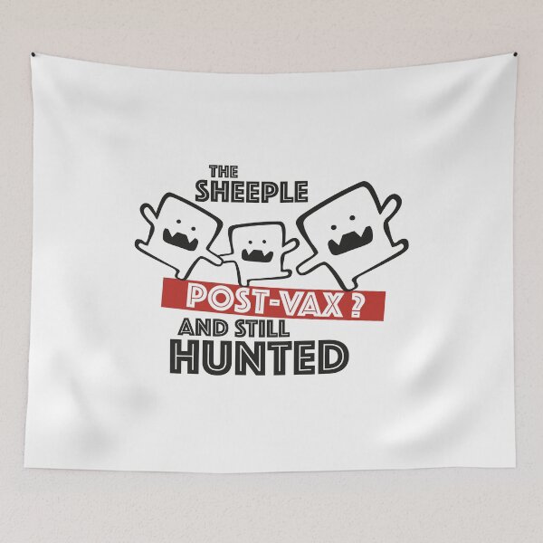 Item preview, The Sheeple – Post-Vax? And Still Hunted! | Funny Ghost Satire Design designed and sold by RetroChill.