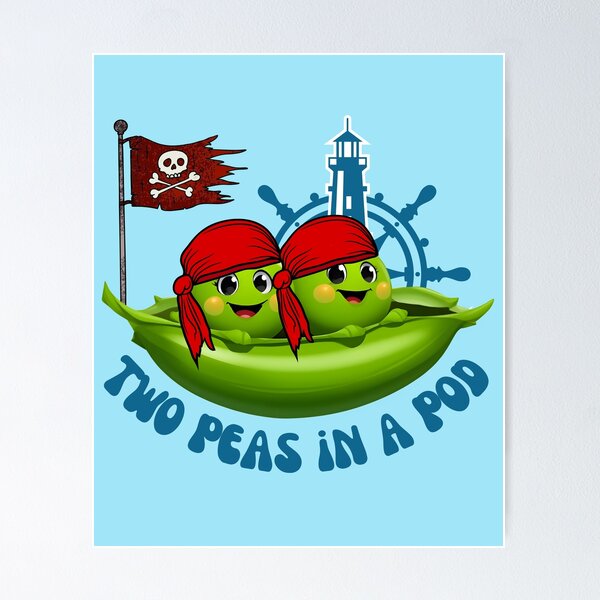 Item preview, Funny Matching Two Peas in a Pod Cute Twins designed and sold by Zayavca.
