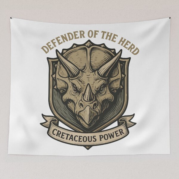 Item preview, Defender of the Herd Triceratops designed and sold by WildlifeInc.