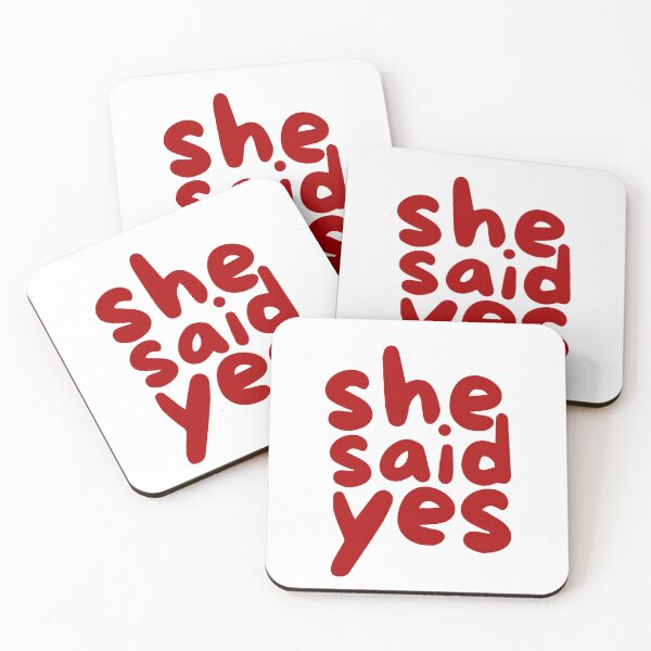 Item preview, She Said Yes – Engagement Celebration Typography Design | Romantic Minimal Art by MonoSoul designed and sold by MonoSoul Shop.
