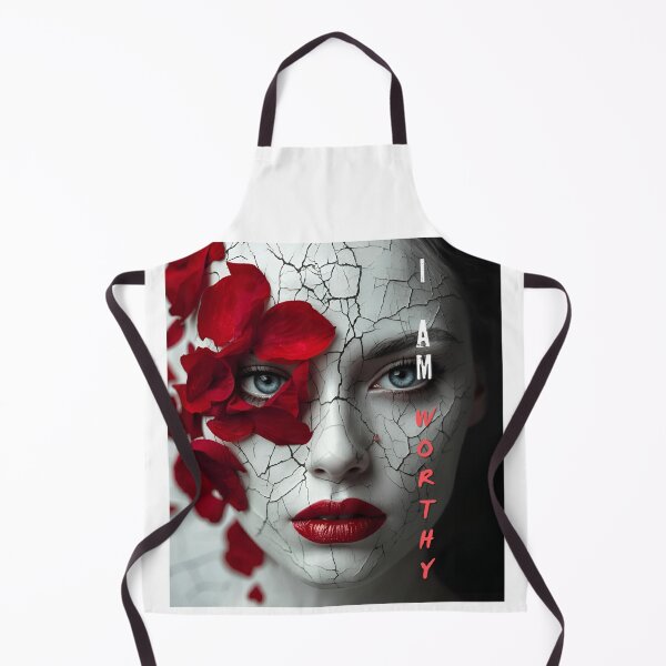 Item preview, I Am Worthy – Surreal Red Rose Feminine Portrait designed and sold by Boski22.