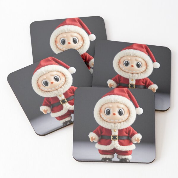 Item preview, Santa Claus Labubu wishing Merry Christmas designed and sold by EmeraldeaDesign.